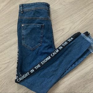 Zara word jeans